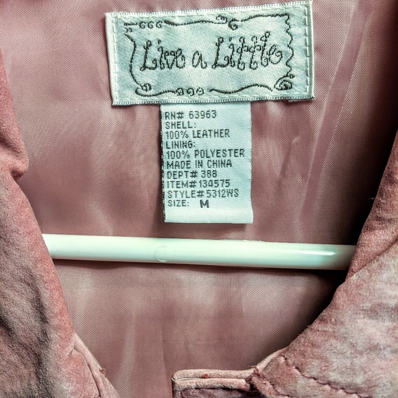 Live Little Blush Suede SNAP Jacket MEDIUM - Picture 3 of 7